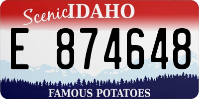 ID license plate E874648