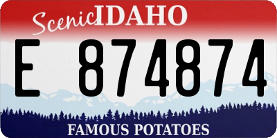 ID license plate E874874