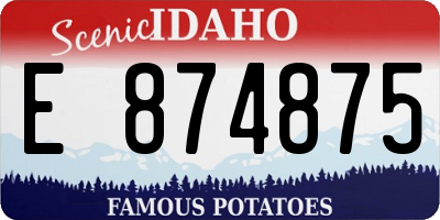 ID license plate E874875