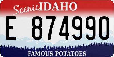 ID license plate E874990