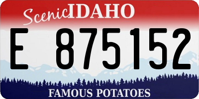 ID license plate E875152