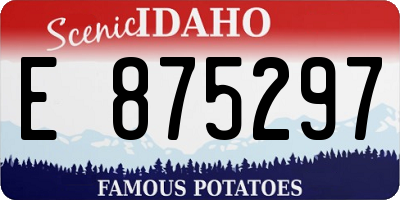 ID license plate E875297