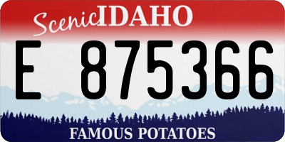 ID license plate E875366