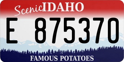 ID license plate E875370