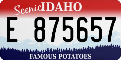 ID license plate E875657