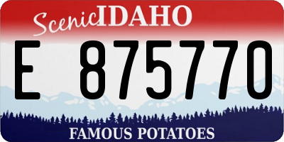 ID license plate E875770