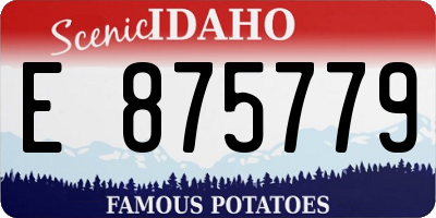ID license plate E875779