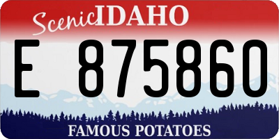 ID license plate E875860