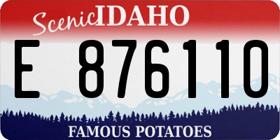 ID license plate E876110