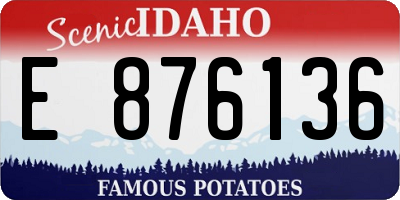 ID license plate E876136