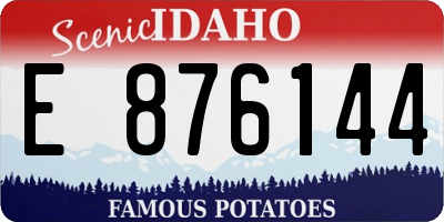 ID license plate E876144