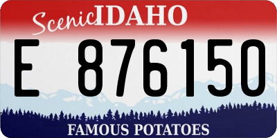 ID license plate E876150