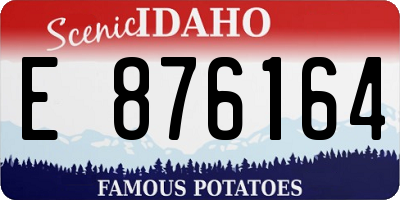 ID license plate E876164