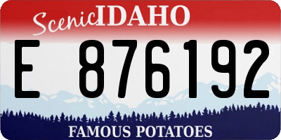 ID license plate E876192