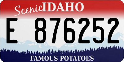 ID license plate E876252