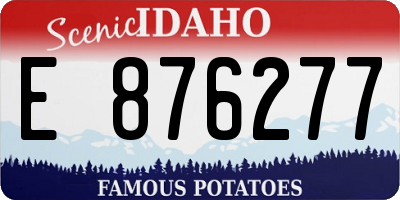 ID license plate E876277
