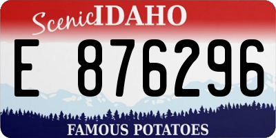 ID license plate E876296