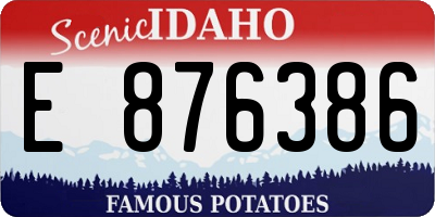 ID license plate E876386