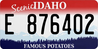 ID license plate E876402