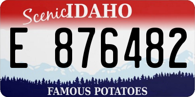 ID license plate E876482