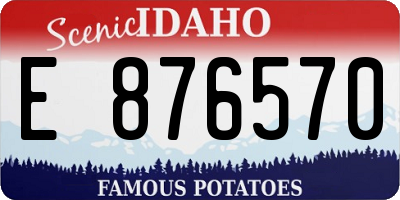 ID license plate E876570