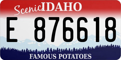 ID license plate E876618