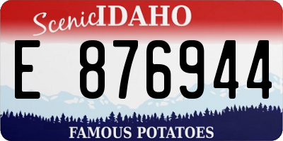 ID license plate E876944
