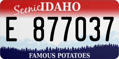 ID license plate E877037