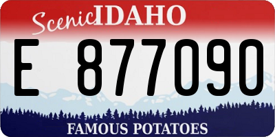 ID license plate E877090