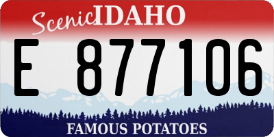 ID license plate E877106