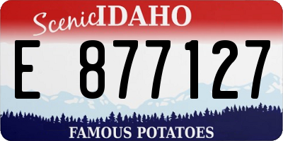 ID license plate E877127