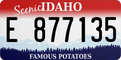 ID license plate E877135