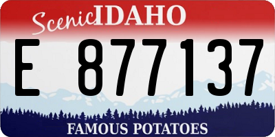 ID license plate E877137