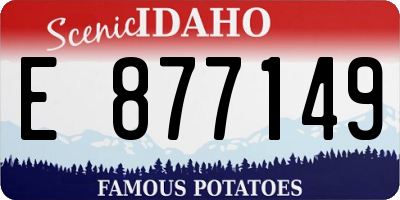 ID license plate E877149