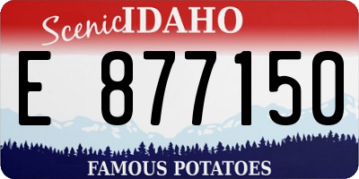 ID license plate E877150