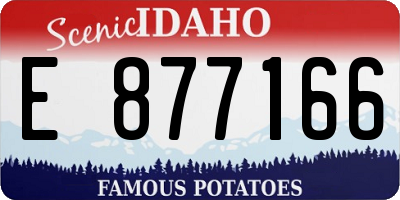 ID license plate E877166