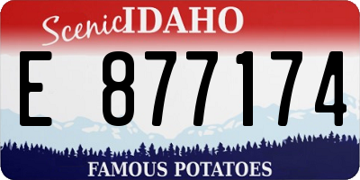 ID license plate E877174