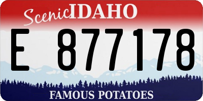 ID license plate E877178