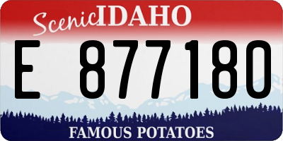 ID license plate E877180