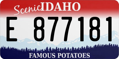 ID license plate E877181
