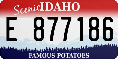ID license plate E877186