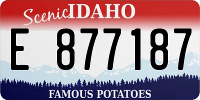 ID license plate E877187
