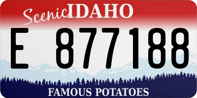 ID license plate E877188