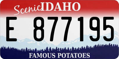 ID license plate E877195