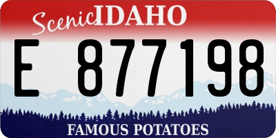 ID license plate E877198