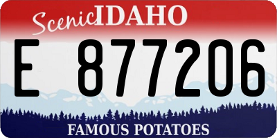ID license plate E877206
