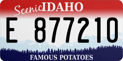ID license plate E877210