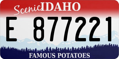 ID license plate E877221