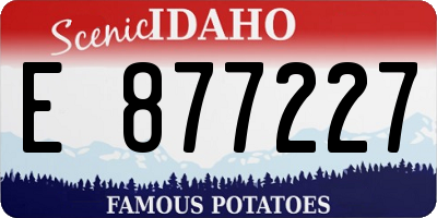 ID license plate E877227