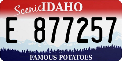ID license plate E877257
